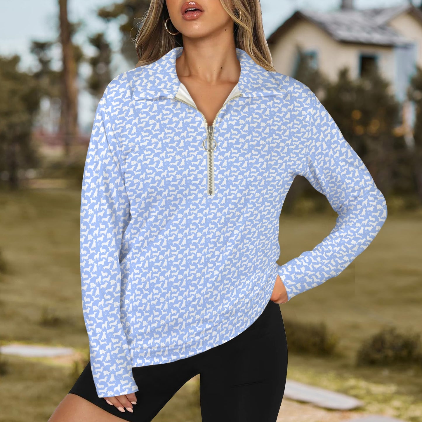 dogs half zip