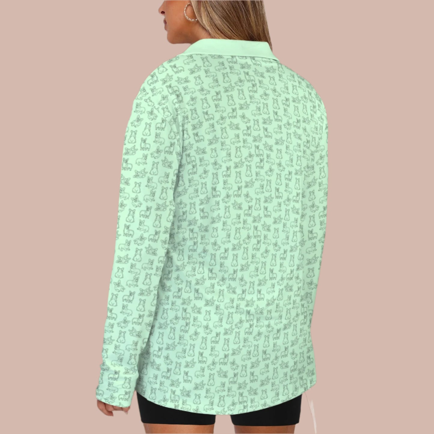 Corgi Half Zip Long Sleeve