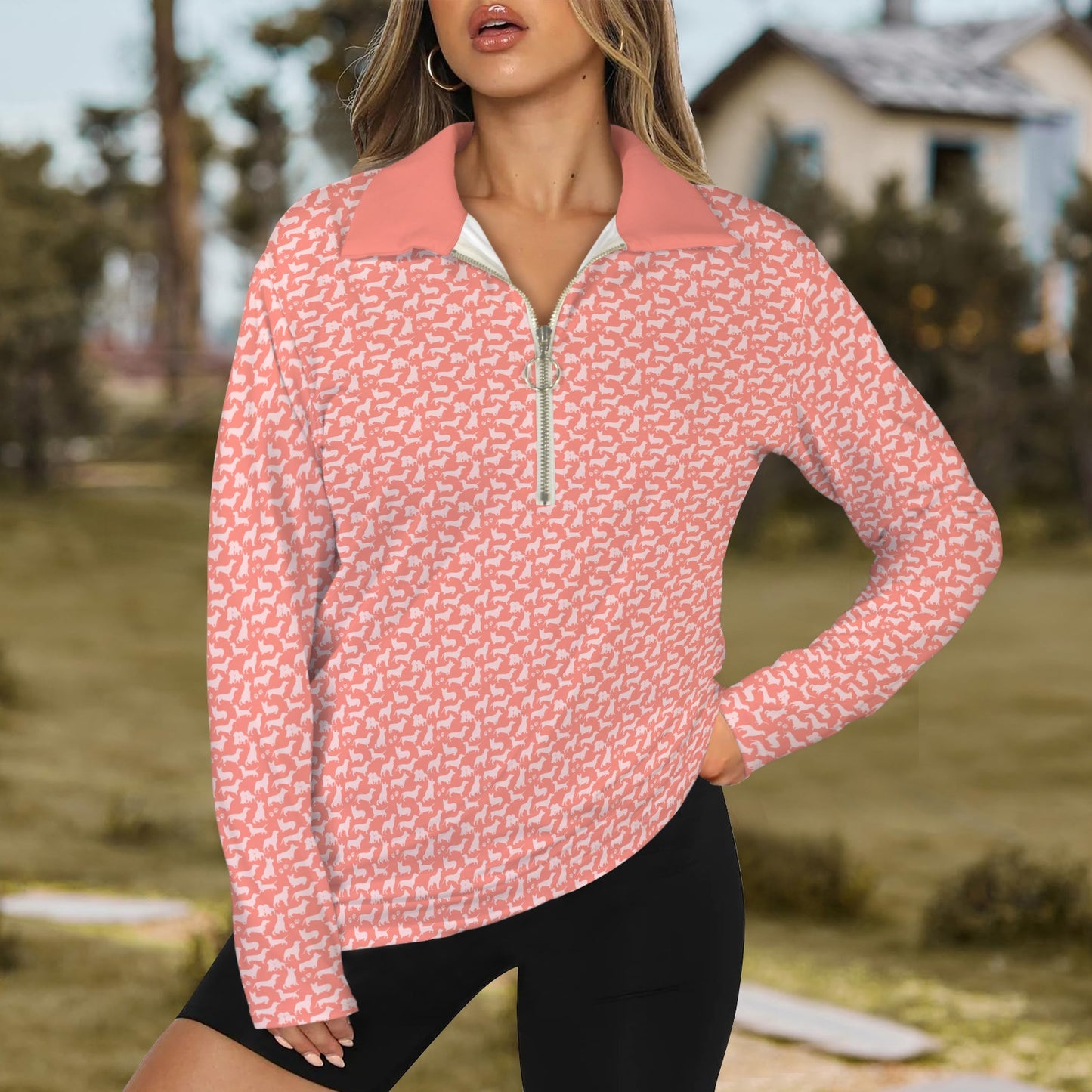 dogs half zip